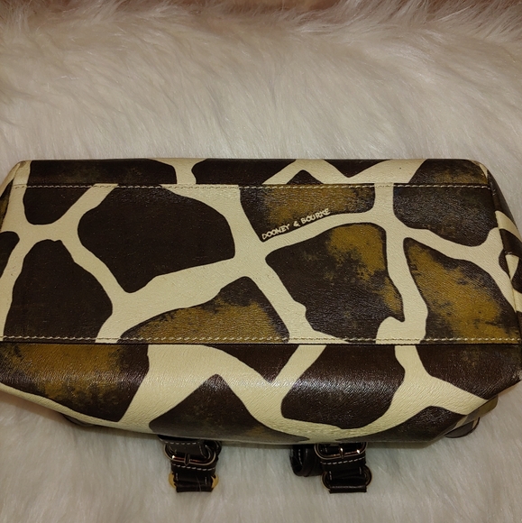 Dooney & Burke Leather Giraffe Satchel Bag - Picture 8 of 9